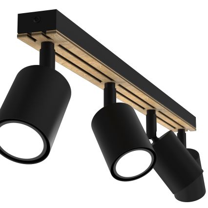 Спот TERRA 4xGU10/8W/230V черен/дъб