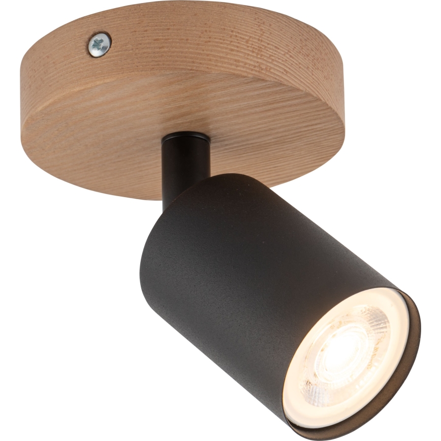 Спот TOP WOOD 1xGU10/10W/230V черен/дървен