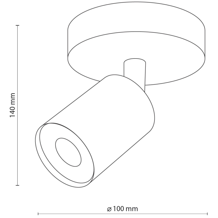 Спот TOP WOOD 1xGU10/10W/230V черен/дървен