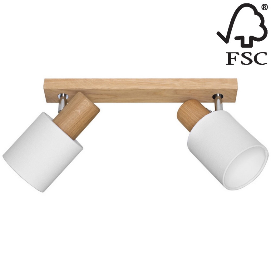 Спот TREEHOUSE 2xE27/25W/230V дъб - FSC сертифициран