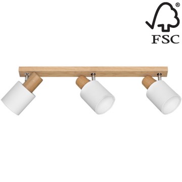 Спот TREEHOUSE 3xE27/25W/230V дъб - FSC сертифициран