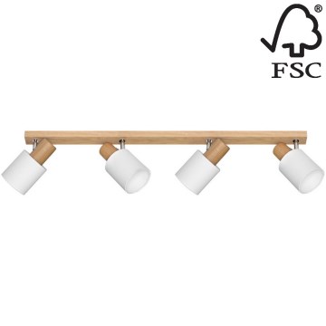 Спот TREEHOUSE 4xE27/25W/230V дъб - FSC сертифициран