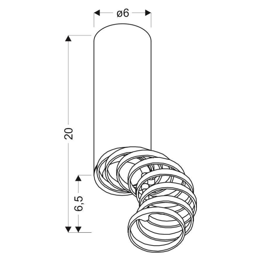 Спот TUBA 1xGU10/15W/230V бял/мед
