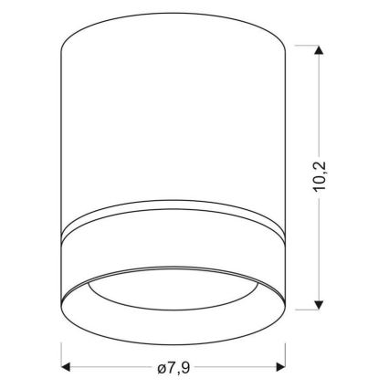 Спот TUBA 1xGU10/15W/230V черен