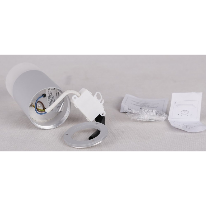 Спот TUBA 1xGU10/15W/230V сив/бял