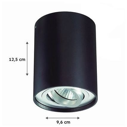 Спот TUBA 1xGU10/50W/230V черен