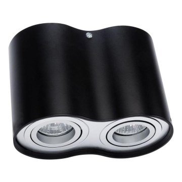 Спот TUBA 2xGU10/50W/230V черен