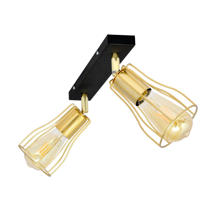 Спот TUBE 2xE27/15W/230V златист/черен