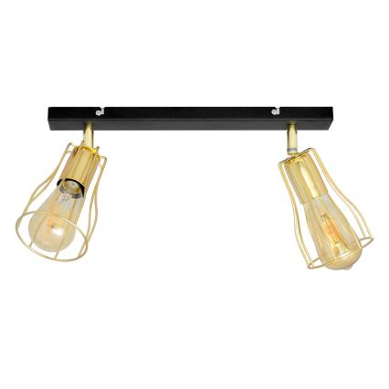 Спот TUBE 2xE27/15W/230V златист/черен