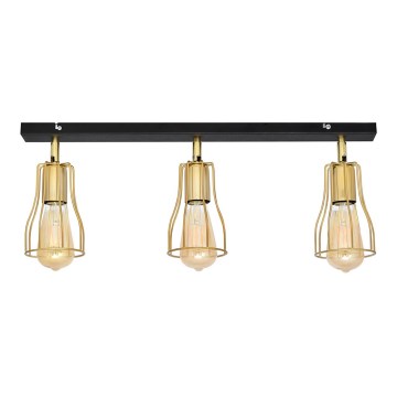 Спот TUBE 3xE27/15W/230V златист/черен