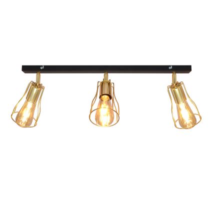 Спот TUBE 3xE27/15W/230V златист/черен