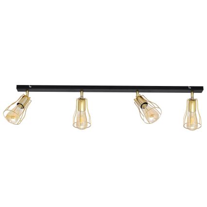 Спот TUBE 4xE27/15W/230V златист/черен