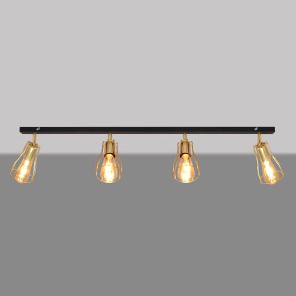 Спот TUBE 4xE27/15W/230V златист/черен