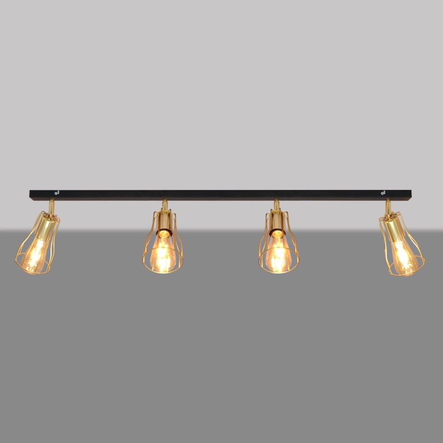 Спот TUBE 4xE27/15W/230V златист/черен