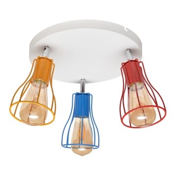 Спот TUBE II 3xE27/15W/230V оранжев/син/червен