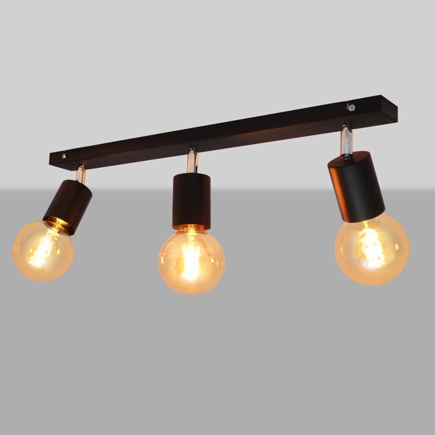 Спот TUNE 3xE27/20W/230V черен