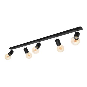 Спот TUNE 5xE27/20W/230V черен