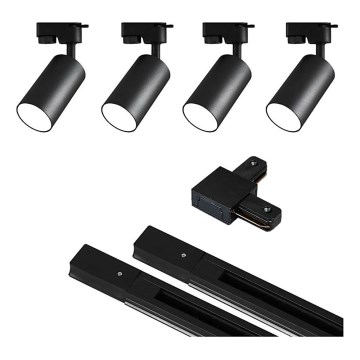 Спот в релсова система 4xGU10/25W/230V 2 m черен