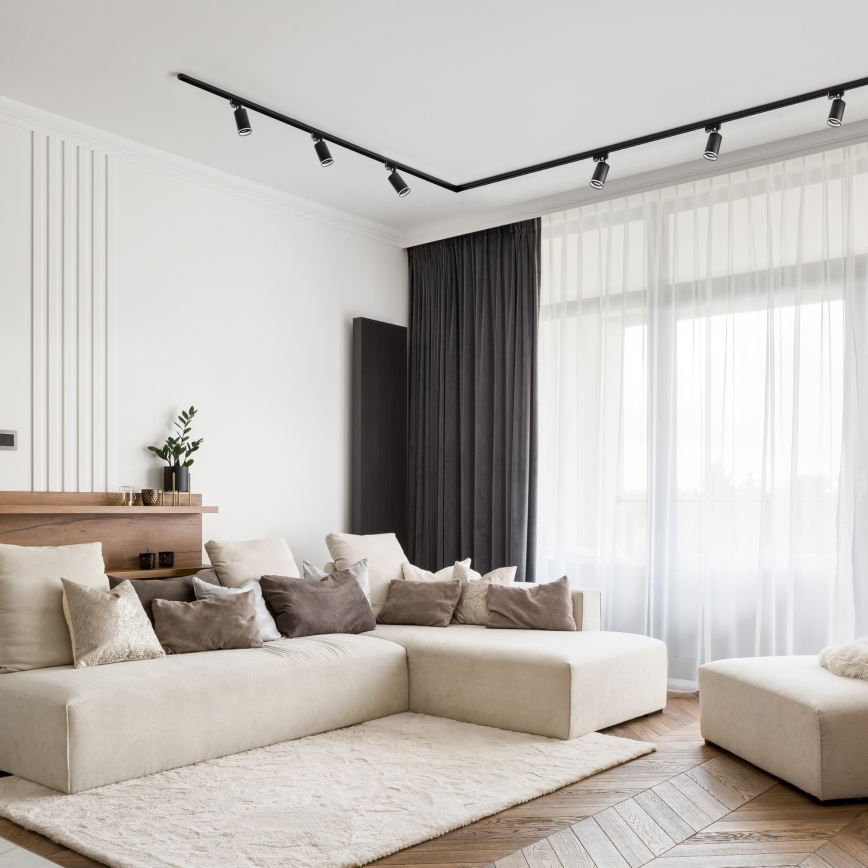 Спот в релсова система 5xGU10/25W/230V 3 m черен