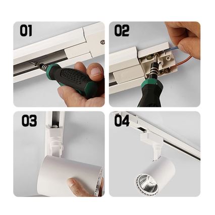 Спот в релсова система 5xGU10/25W/230V 3 m черен