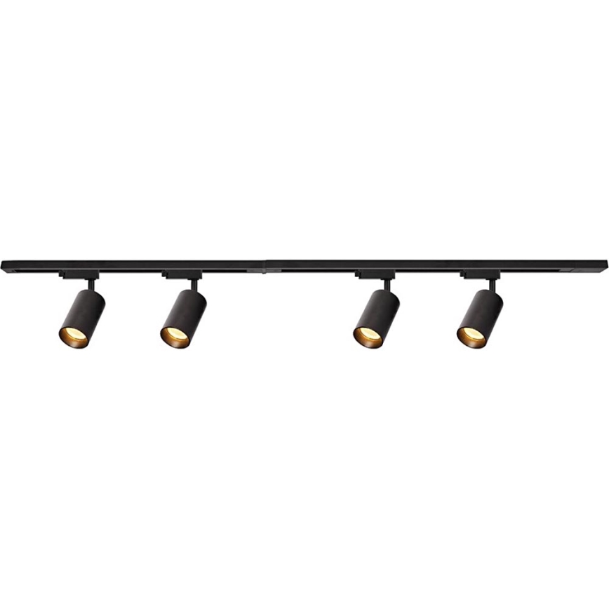 Спот в релсова система PIPE 4xGU10/10W/230V черен