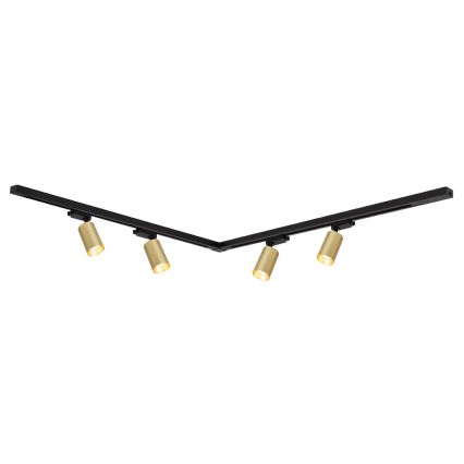 Спот в релсова система PIPE 4xGU10/10W/230V златист/черен