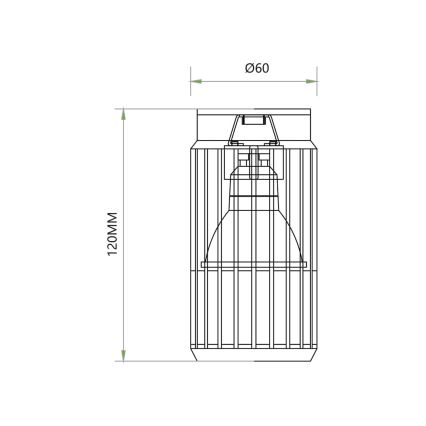 Спот VERTICAL 1xGU10/8W/230V черен