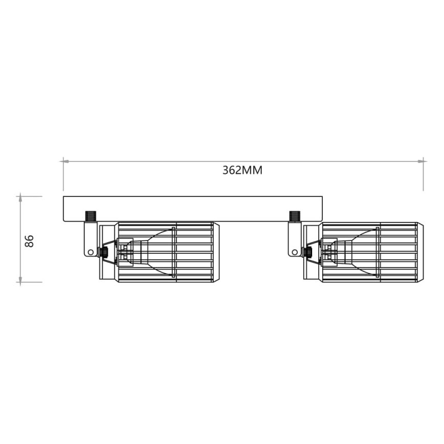 Спот VERTICAL 2xGU10/8W/230V черен
