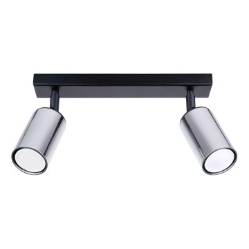 Спот WINX 2xGU10/10W/230V черен/лъскав хром