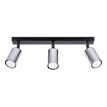 Спот WINX 3xGU10/10W/230V черен/лъскав хром