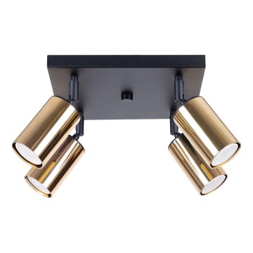 Спот WINX 4xGU10/10W/230V черен/златист