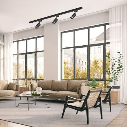 Спот за 1-фазна шинна система PIPE 1xGU10/10W/230V черен