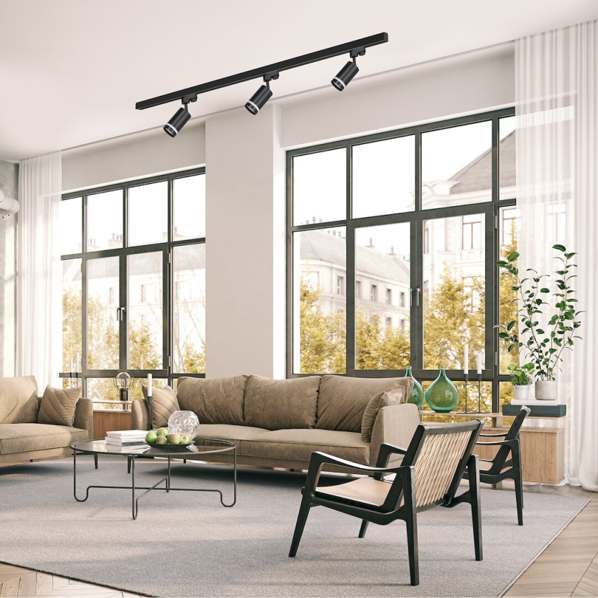 Спот за 1-фазна шинна система PIPE 1xGU10/10W/230V черен