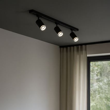 Спот за 1-фазна шинна система PIPE 1xGU10/10W/230V черен