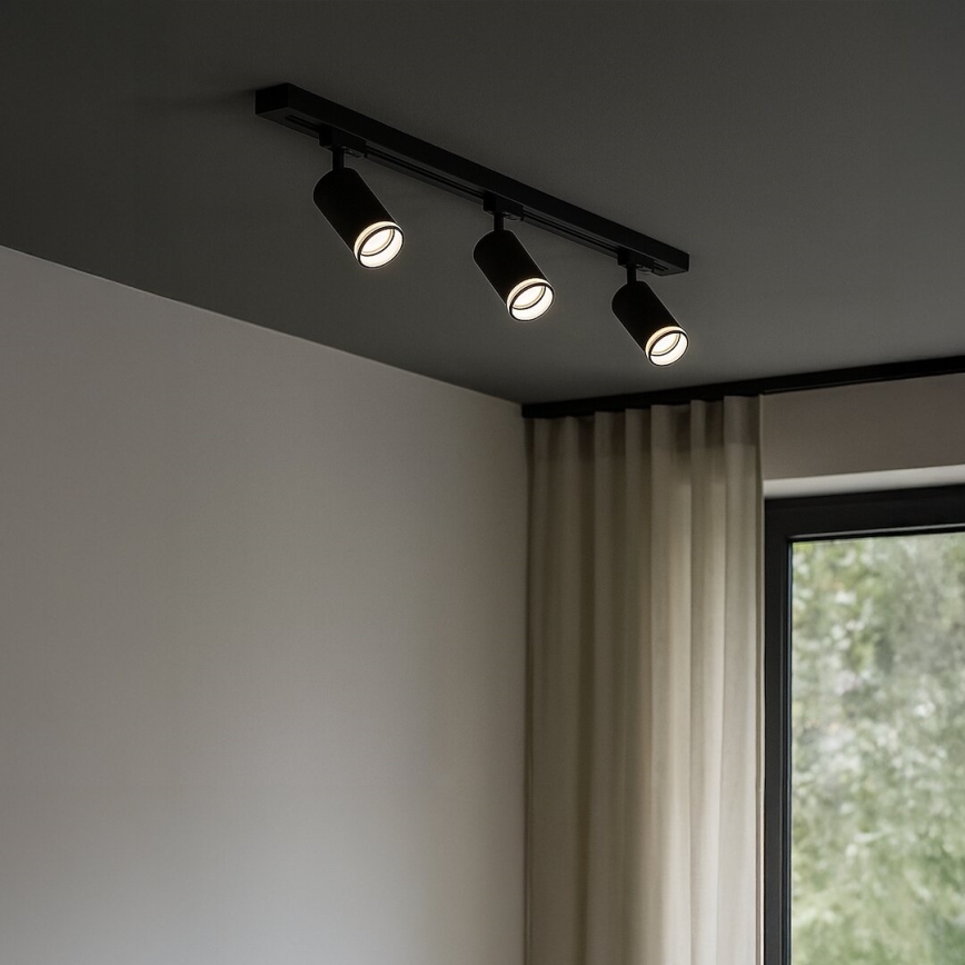 Спот за 1-фазна шинна система PIPE 1xGU10/10W/230V черен