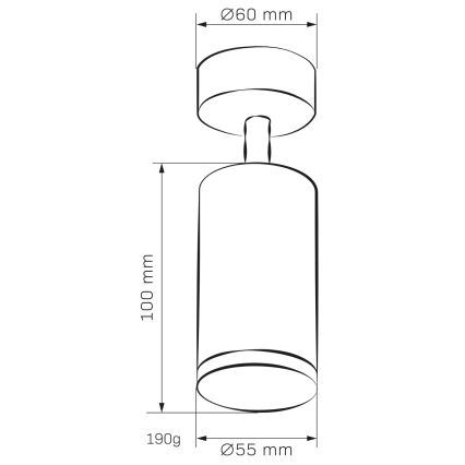Спот за баня TURYN 1xGU10/10W/230V IP44 черен