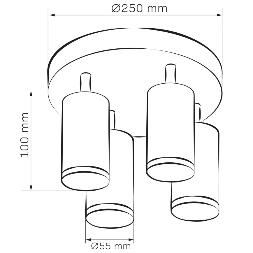 Спот за баня TURYN 4xGU10/10W/230V IP44 бял