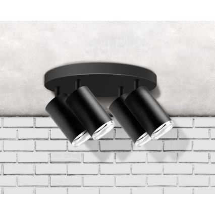 Спот за баня TURYN 4xGU10/10W/230V IP44 черен