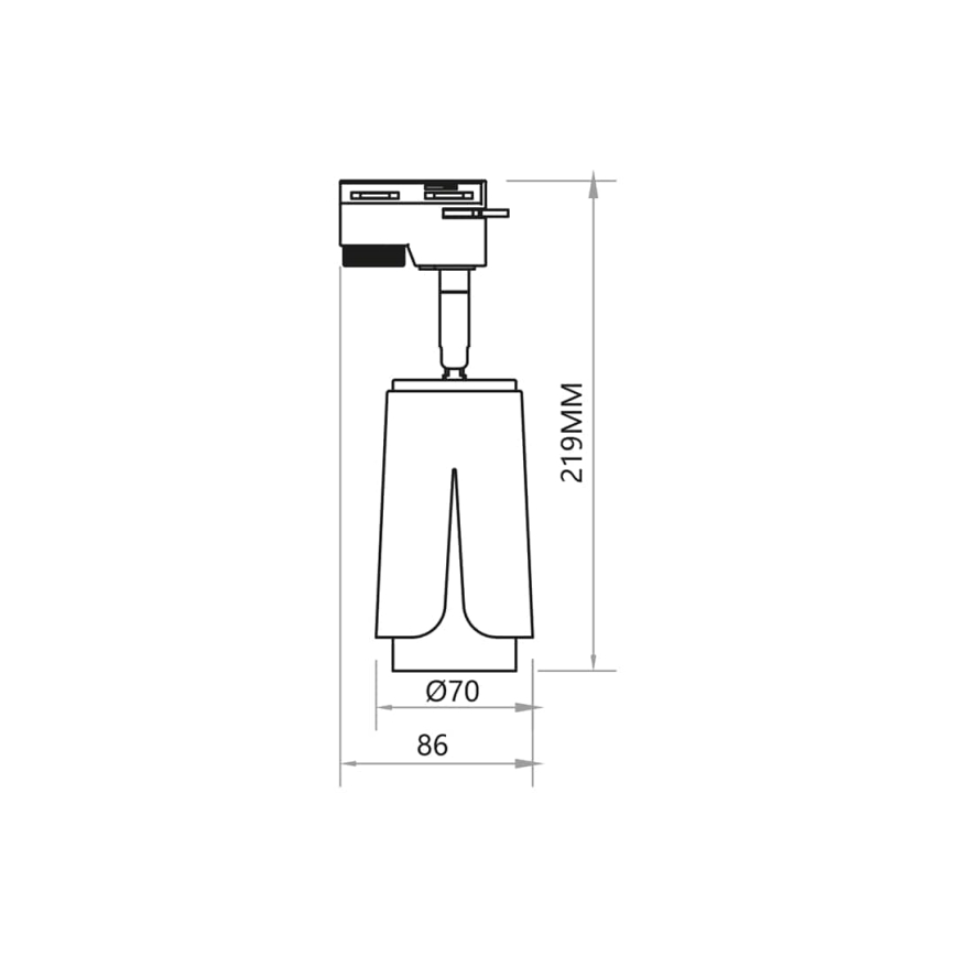 Спот за релсова система FLOWER 1xGU10/8W/230V бял