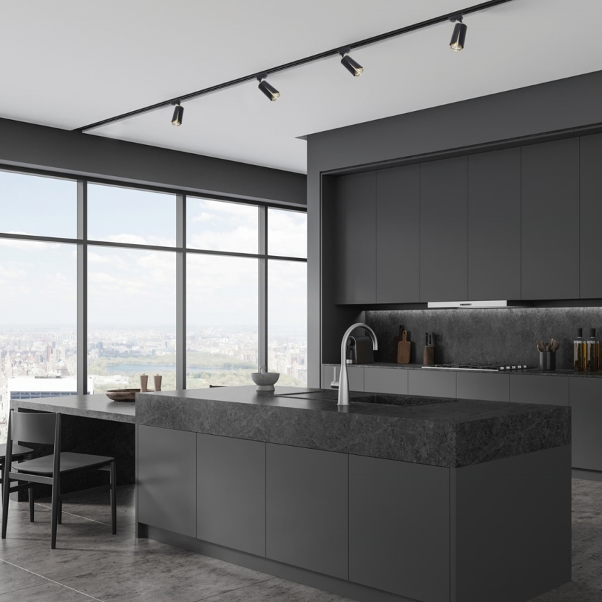 Спот за релсова система FLOWER 1xGU10/8W/230V черен