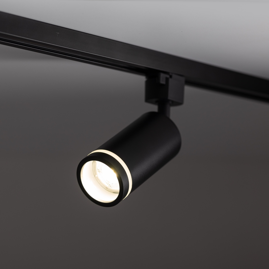 Спот за 1-фазна релсова система JET RING 1xGU10/10W/230V черен