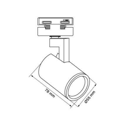 Спот за релсова система LYNX 1xGU10/10W/230V черен