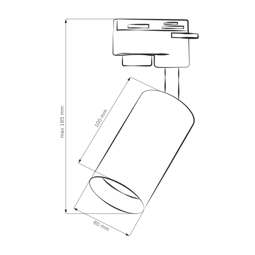 Спот за релсова система MARIBEL 1xGU10/10W/230V черен
