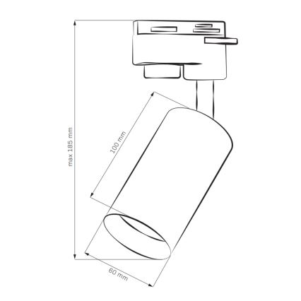 Спот за релсова система MARIBEL 3xGU10/10W/230V +1 м релса система бял