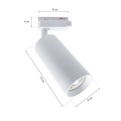 Спот за релсова система MICA 3xGU10/25W/230V бял