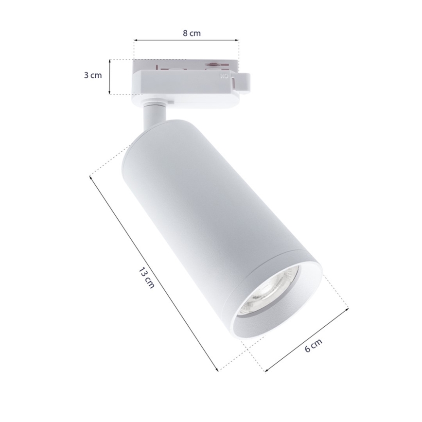 Спот за релсова система MICA 3xGU10/25W/230V бял