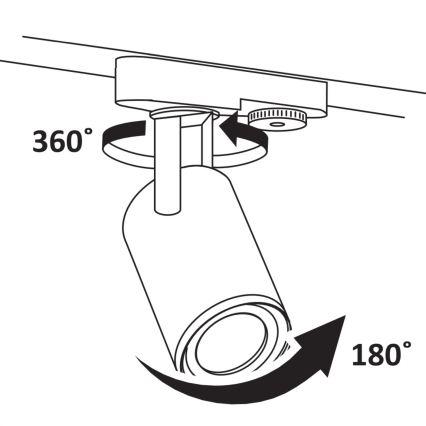 Спот за релсова система MINOR 1xGU10/10W/230V черен