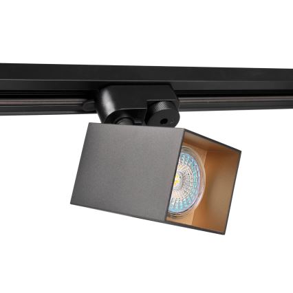 Спот за релсова система SQUARE 1xGU10/10W/230V черен