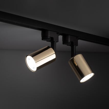 Спот за релсова система TOP 1xGU10/10W/230V златист/черен