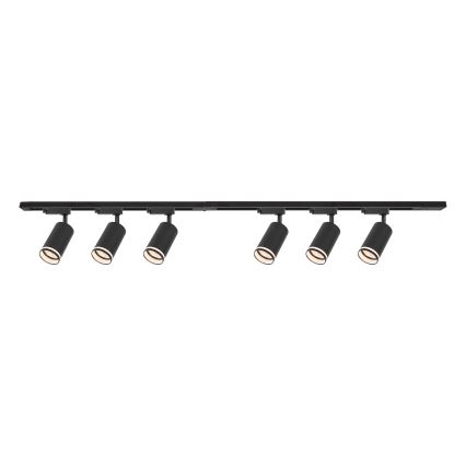 Спот за шинна система PIPE 6xGU10/10W/230V, черен